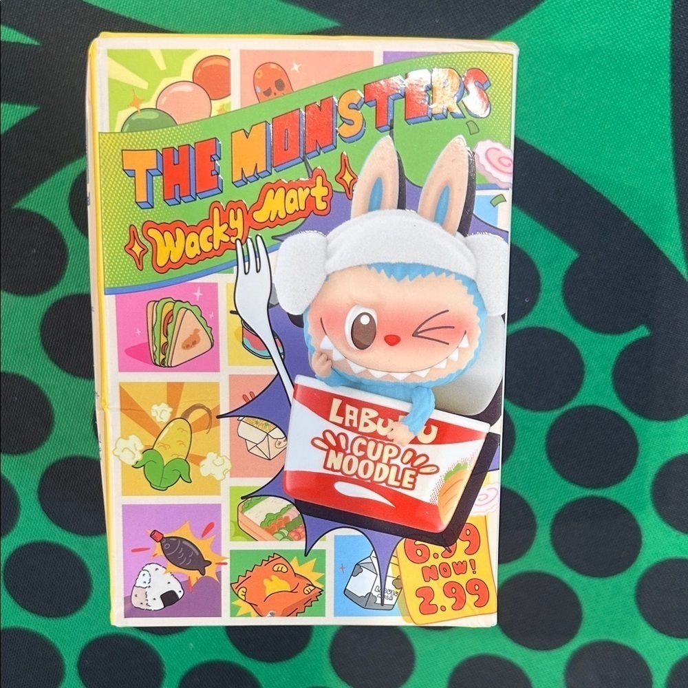 Pop mart labubu The Monsters Wacky Mart Cup Noodle Figure - Blue and White